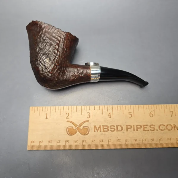 Bonfiglioli 2014 CORPS Sandblasted Hawkbill w/ Silver Estate Briar Pipe, Unsmoked - Image 14