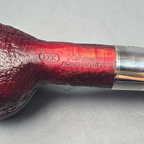 Ashton Achievement XXX Sandblasted "Beehive" Brandy w/ Silver Estate Briar Pipe, Unsmoked - Image 12