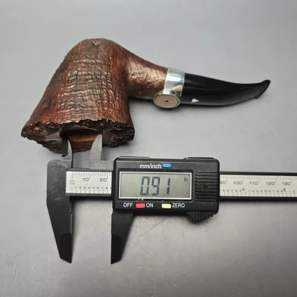 Bonfiglioli 2014 CORPS Sandblasted Hawkbill w/ Silver Estate Briar Pipe, Unsmoked - Image 15