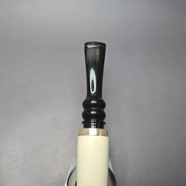 MBSD Meerschaum Silver Smooth "Hammer" Poker Reverse Calabash Block Meerschaum Pipe, New - Image 8