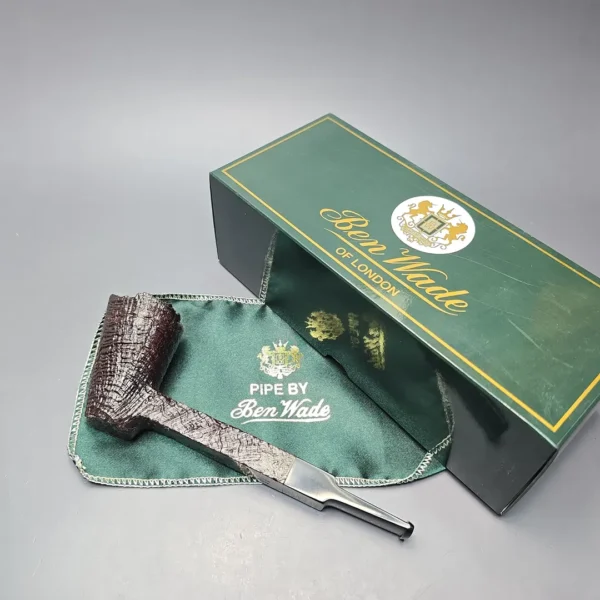 Ben Wade (Peter Wilson) Magnum Sandblasted Poker Estate Briar Pipe, Unsmoked - Image 14