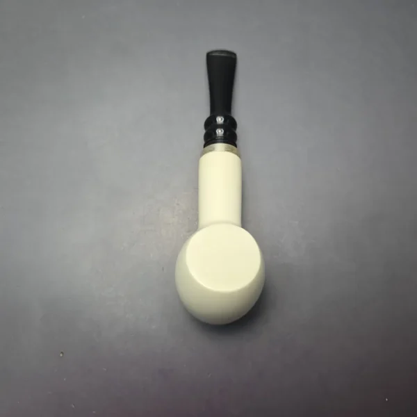 MBSD Meerschaum Silver Smooth "Hammer" Poker Reverse Calabash Block Meerschaum Pipe, New - Image 10