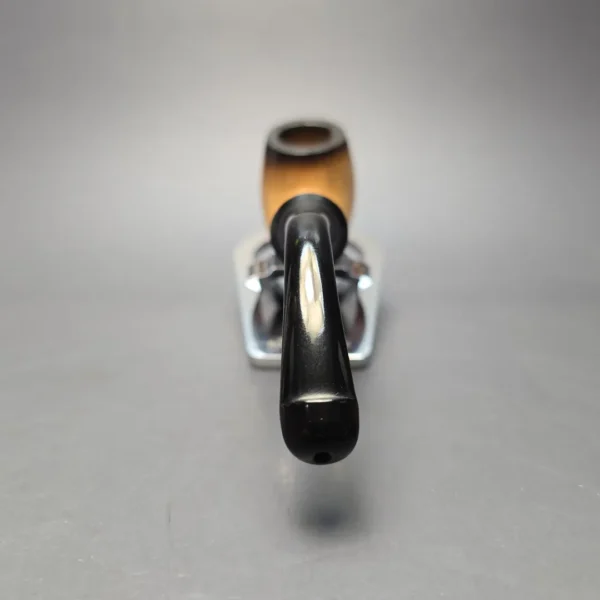 Belt (London Meerschaum) Fumed African Block Meerschaum Bent Billiard with Les Wood Silver (Unsmoked Estate) - Image 5