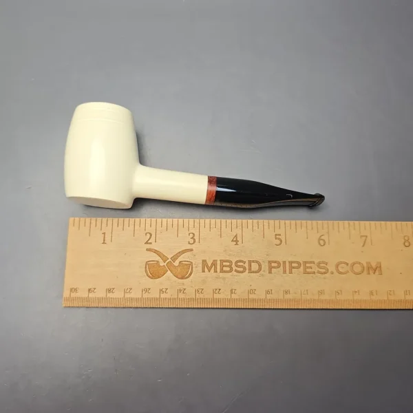 MBSD Meerschaum Deluxe Smooth "Whittler" Poker with Briar-Mortise (New) - Image 11