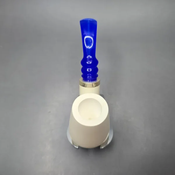 MBSD Meerschaum Silver Smooth Brandy Reverse Calabash Block Meerschaum Pipe, New - Image 10