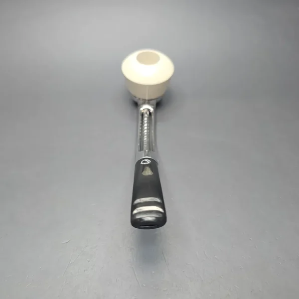 Falcon Chrome Bent w/ MBSD Meerschaum Dublin Block Meerschaum Bowl Pipe, New - Image 5
