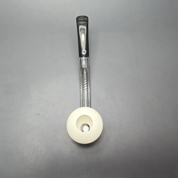 Falcon Chrome Bent w/ MBSD Meerschaum Dublin Block Meerschaum Bowl Pipe, New - Image 9