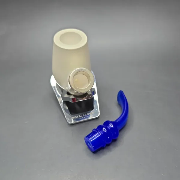 MBSD Meerschaum Silver Smooth Brandy Reverse Calabash Block Meerschaum Pipe, New - Image 15