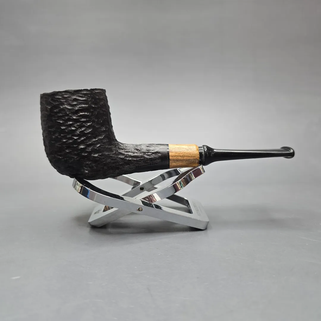 MBSD Briars by Piero Vitale Black Rusticated Billiard with Olivewood (New) - Image 2