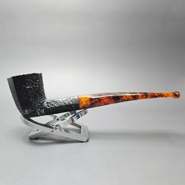 Savinelli Ottagono Long II Sandblasted Panel Dublin Briar Pipe, New, 6mm - Image 3