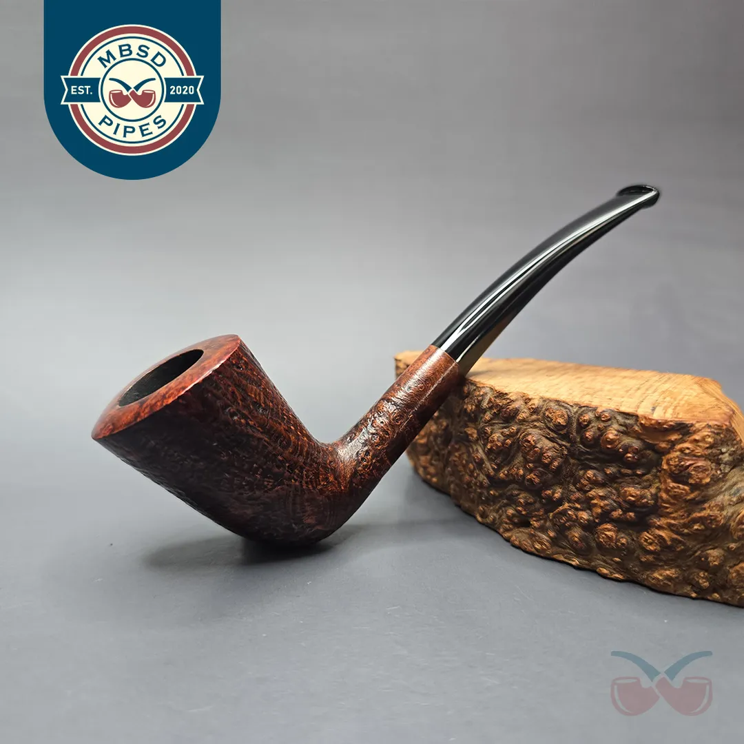 Bruno Nuttens Heritage H1 Partially Sandblasted Dublin Estate Briar Pipe, French Estates