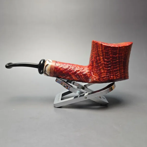 Peder Jeppesen Ida Sandblasted Pot Estate Briar Pipe, Danish Estates - Image 4