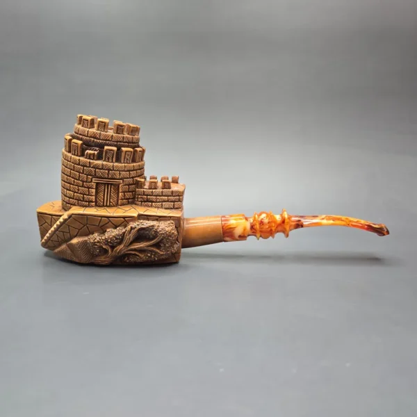 Ismail Baglan Magnum Castle Keep Estate Block Meerschaum Pipe, Turkish Estates - Image 3