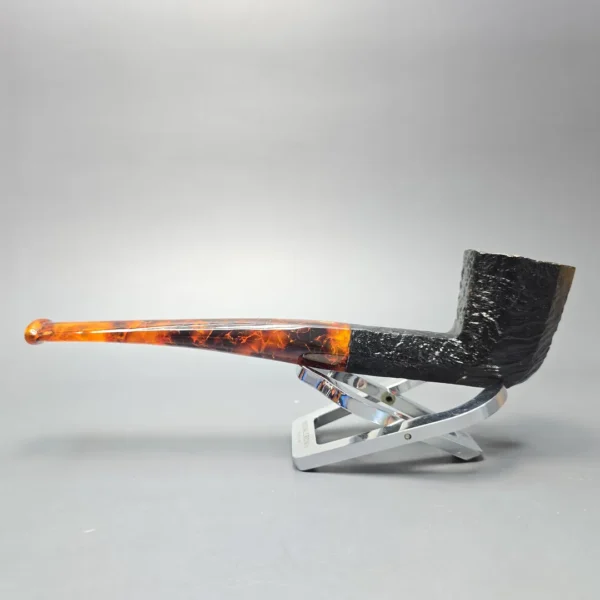 Savinelli Ottagono Long II Sandblasted Panel Dublin Briar Pipe, New, 6mm - Image 4