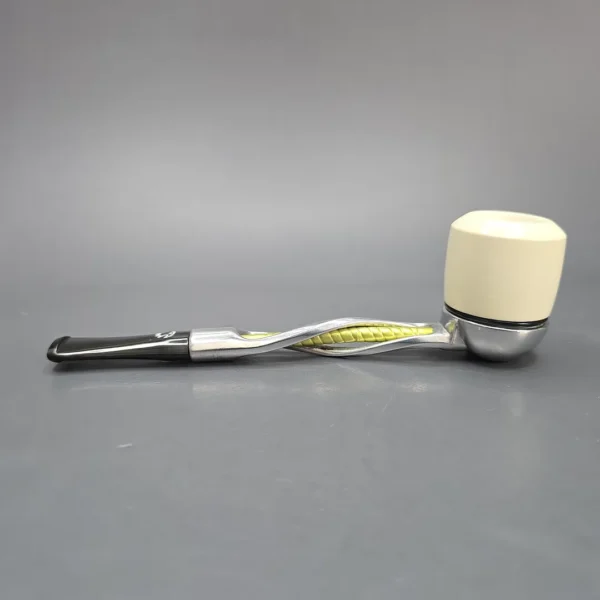 Falcon Shillelagh Green w/ MBSD Meerschaum Billiard Block Meerschaum Bowl Pipe, New - Image 4