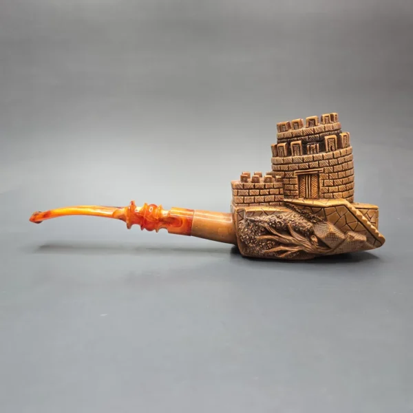 Ismail Baglan Magnum Castle Keep Estate Block Meerschaum Pipe, Turkish Estates - Image 5