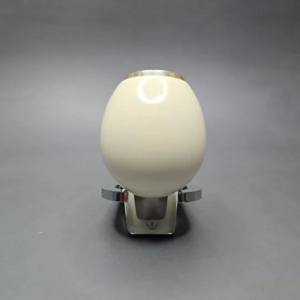 Unknown Large Smooth Meerschaum Egg with Silver Cap and Acrylic Ferrule (Unsmoked Estate) - Image 4
