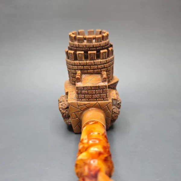 Ismail Baglan Magnum Castle Keep Estate Block Meerschaum Pipe, Turkish Estates - Image 7