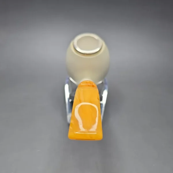 Unknown Large Smooth Meerschaum Egg with Silver Cap and Acrylic Ferrule (Unsmoked Estate) - Image 6