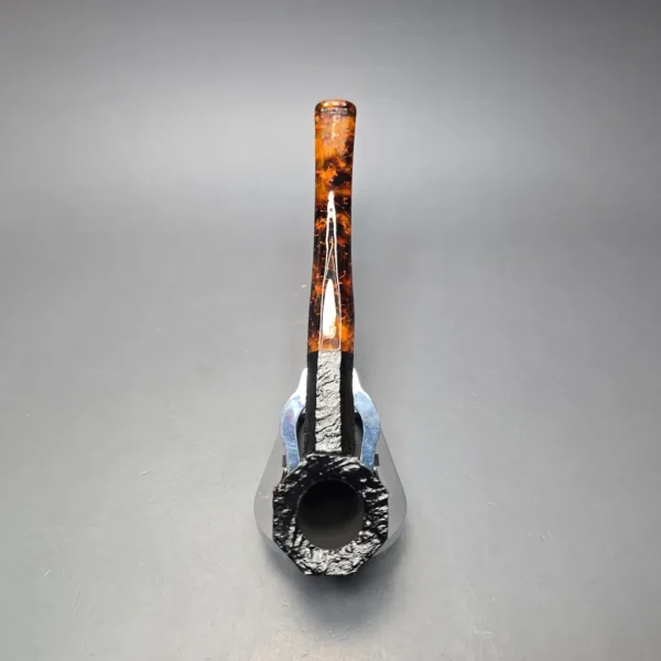 Savinelli Ottagono Long II Sandblasted Panel Dublin Briar Pipe, New, 6mm - Image 8
