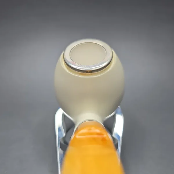 Unknown Large Smooth Meerschaum Egg with Silver Cap and Acrylic Ferrule (Unsmoked Estate) - Image 7