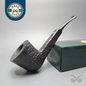 Ben Wade (Peter Wilson) XL Sandblasted Panel Shank Dublin Estate Briar Pipe, Unsmoked