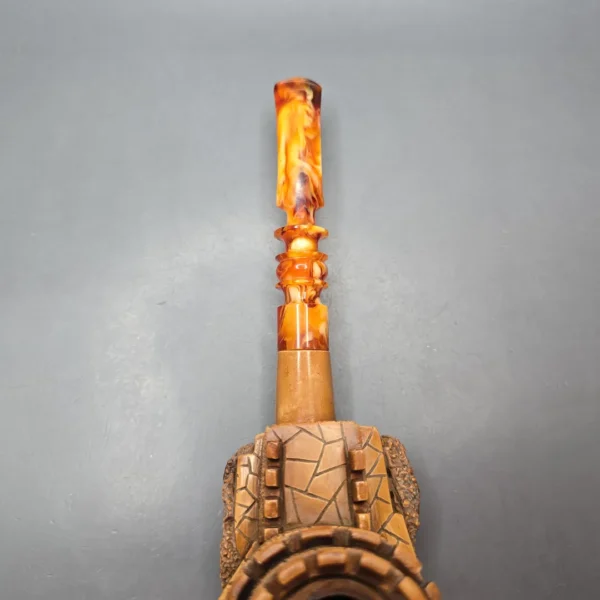 Ismail Baglan Magnum Castle Keep Estate Block Meerschaum Pipe, Turkish Estates - Image 9