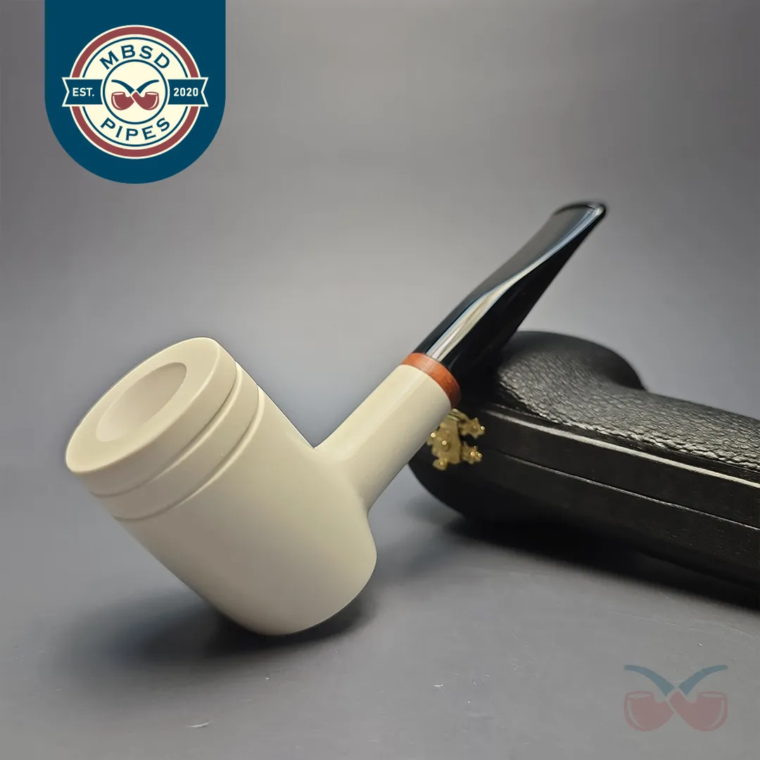 MBSD Meerschaum Deluxe Smooth "Whittler" Poker with Briar-Mortise (New)
