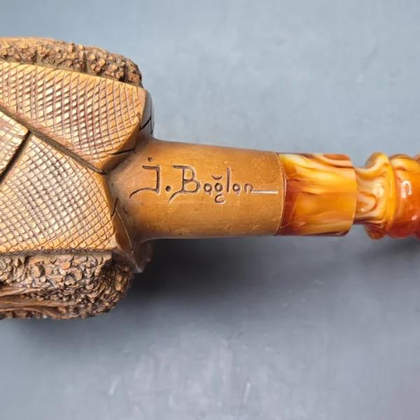 Ismail Baglan Magnum Castle Keep Estate Block Meerschaum Pipe, Turkish Estates - Image 11