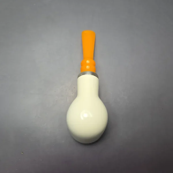 MBSD Meerschaum Silver Smooth Pot Reverse Calabash Block Meerschaum Pipe, New - Image 6