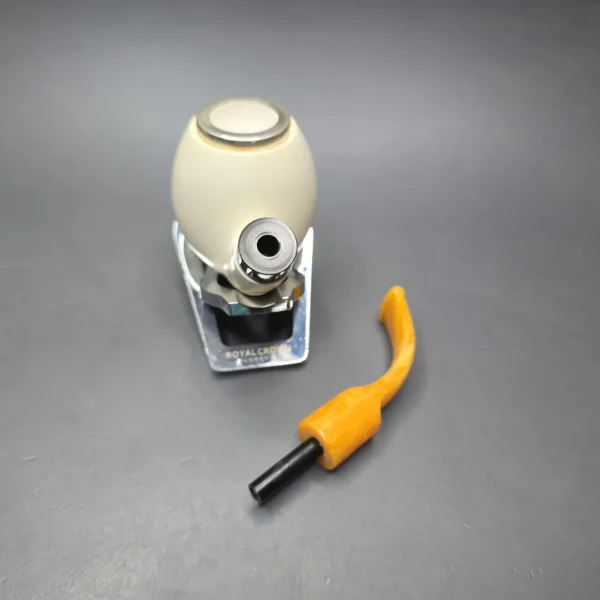 Unknown Large Smooth Meerschaum Egg with Silver Cap and Acrylic Ferrule (Unsmoked Estate) - Image 14