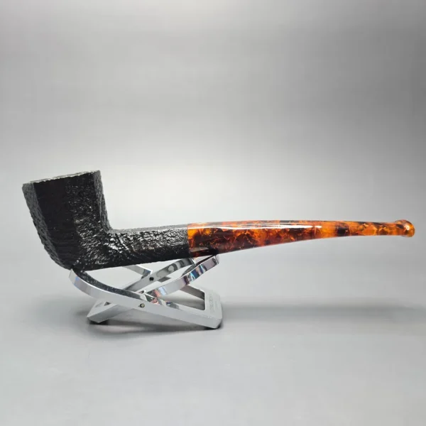 Savinelli Ottagono Long II Sandblasted Panel Dublin Briar Pipe, New, 6mm - Image 4