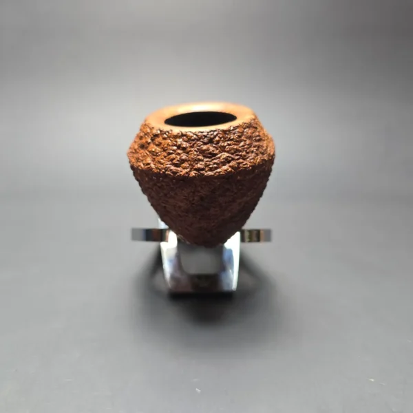 Walt Cannoy Cardinal House Munn Partially Rusticated Bulldog Handmade Briar Pipe, New - Image 4