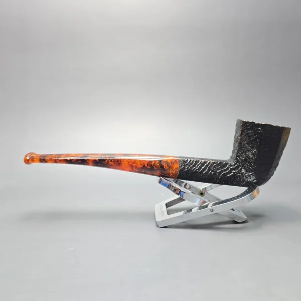 Savinelli Ottagono Long II Sandblasted Panel Dublin Briar Pipe, New, 6mm - Image 3