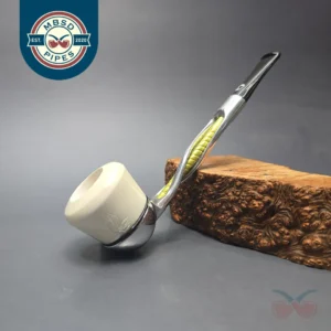 Falcon Shillelagh Green w/ MBSD Meerschaum Dublin Meerschaum Bowl Pipe, New