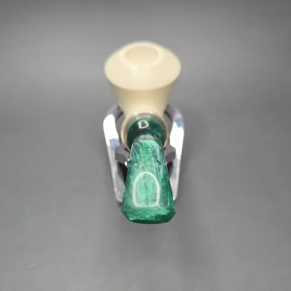 MBSD Meerschaum Silver Smooth Danish Dublin Reverse Calabash Block Meerschaum Pipe, New - Image 6