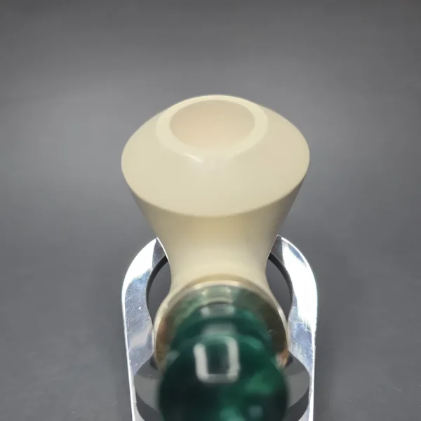MBSD Meerschaum Silver Smooth Danish Dublin Reverse Calabash Block Meerschaum Pipe, New - Image 7