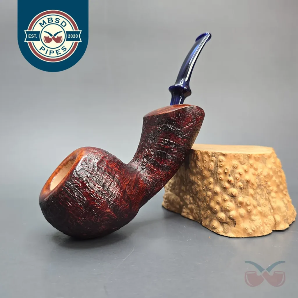 Buckeye Hand Made Contrast Sandblasted Wasp Briar Pipe, New