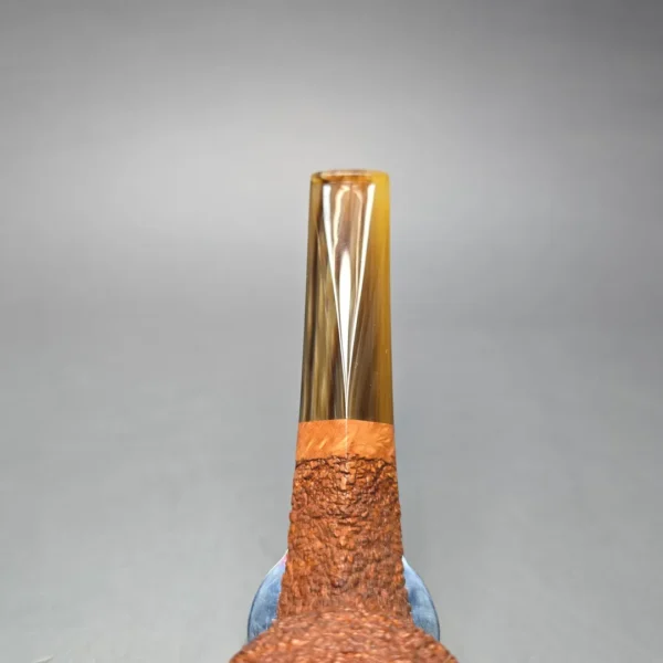 Walt Cannoy Cardinal House Munn Partially Rusticated Bulldog Handmade Briar Pipe, New - Image 8