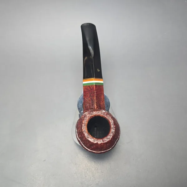 Peterson 2026 St Patrick's Day 80s Sandblasted Bent Bulldog Briar Pipe, New - Image 9