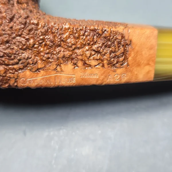 Walt Cannoy Cardinal House Munn Partially Rusticated Bulldog Handmade Briar Pipe, New - Image 10