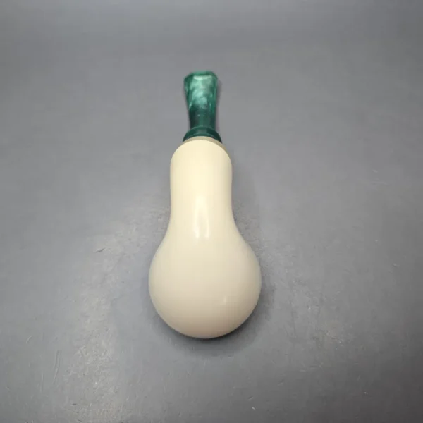 MBSD Meerschaum Silver Smooth Danish Dublin Reverse Calabash Block Meerschaum Pipe, New - Image 11