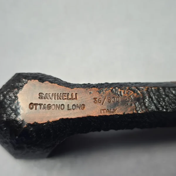 Savinelli Ottagono Long II Sandblasted Panel Dublin Briar Pipe, New, 6mm - Image 11
