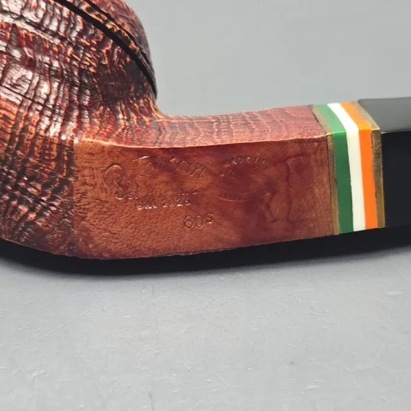 Peterson 2026 St Patrick's Day 80s Sandblasted Bent Bulldog Briar Pipe, New - Image 11