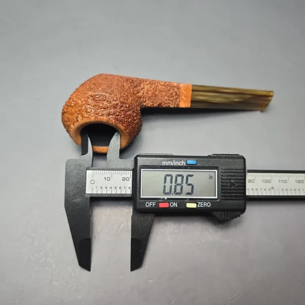 Walt Cannoy Cardinal House Munn Partially Rusticated Bulldog Handmade Briar Pipe, New - Image 11