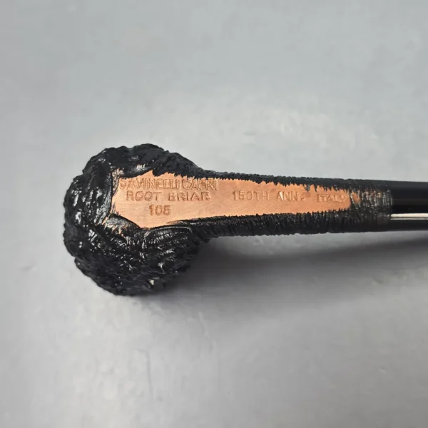 Savinelli 150th Anniversary Capri Root Briar 105 Rusticated Billiard Briar Pipe, New - Image 11