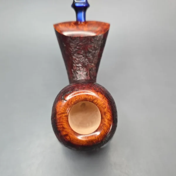 Buckeye Hand Made Contrast Sandblasted Wasp Briar Pipe, New - Image 8