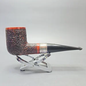 Mastro de Paja Unica Commissioner Rusticated Billiard with Silver (9mm) (Unsmoked Estate) - alternate view