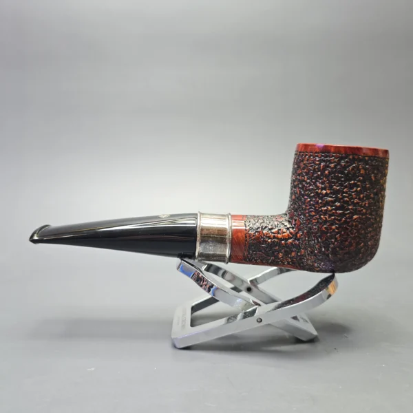 Mastro de Paja Unica Commissioner Rusticated Billiard with Silver (9mm) (Unsmoked Estate) - Image 4