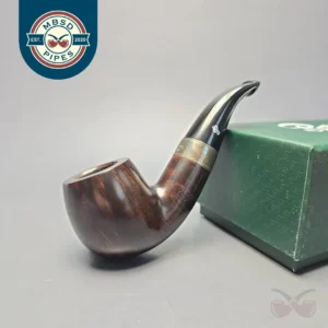 Peterson 160th Anniversary Pat. B Dark Smooth Bent Billiard Briar Pipe, New
